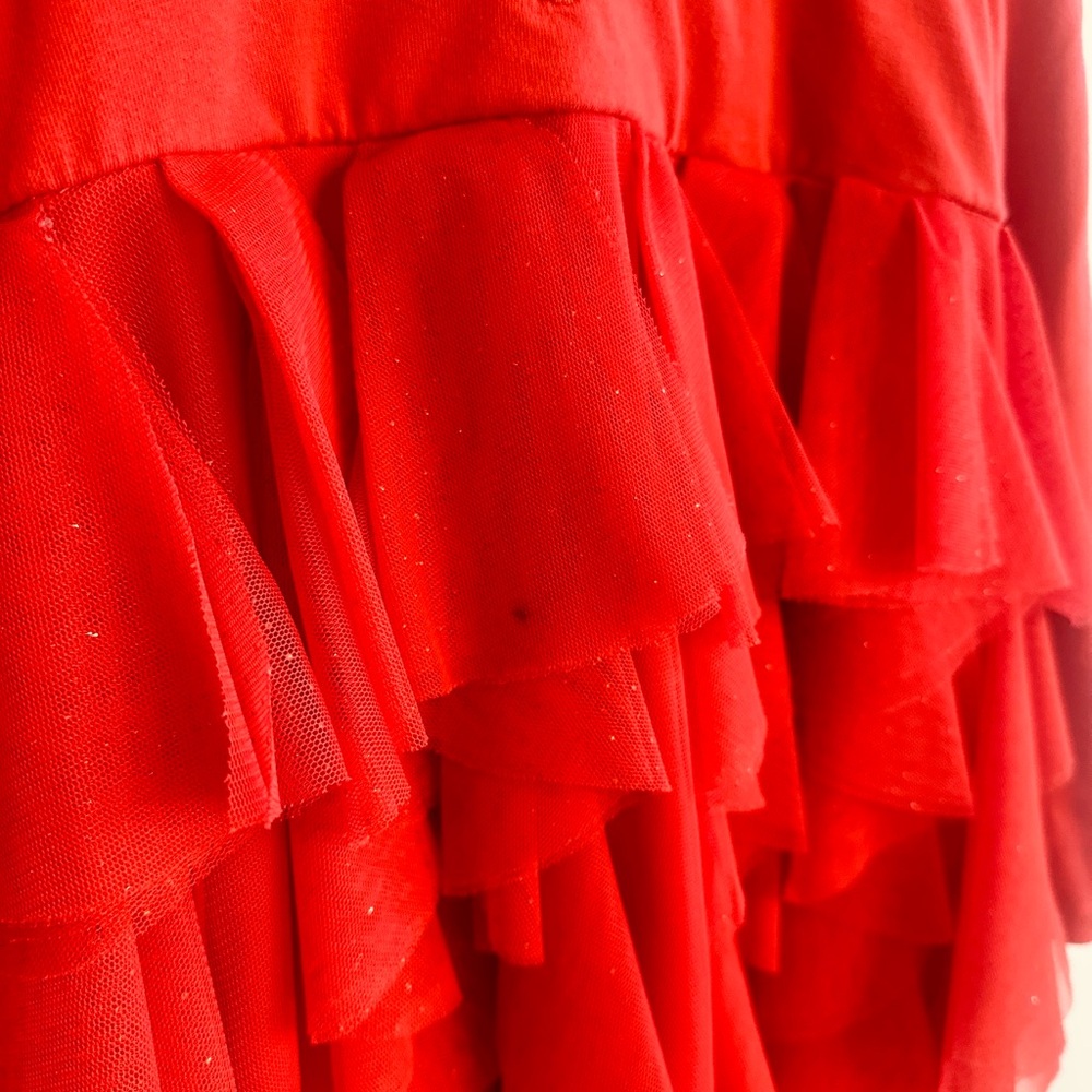 Biscotti Red Ruffled Kids Dress - Picture 3 of 5
